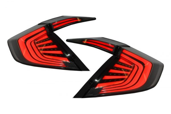 Farolins traseiros Honda Civic MK10 (FC/FK) (2016-Up) Limousine Full LED Light Bar Red/Black