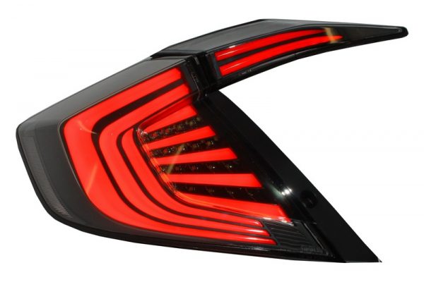 Farolins traseiros Honda Civic MK10 (FC/FK) (2016-Up) Limousine Full LED Light Bar Red/Black - Image 3