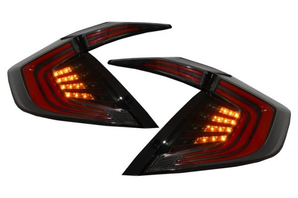 Farolins traseiros Honda Civic MK10 (FC/FK) (2016-Up) Limousine Full LED Light Bar Red/Black - Image 7