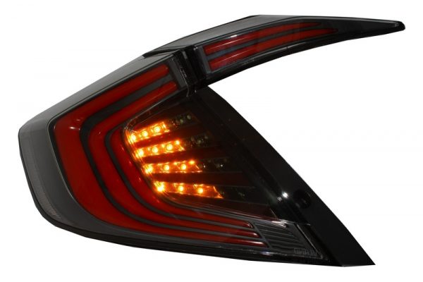Farolins traseiros Honda Civic MK10 (FC/FK) (2016-Up) Limousine Full LED Light Bar Red/Black - Image 8