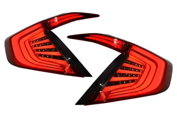Farolins traseiros Honda Civic MK10 (FC/FK) (2016-Up) Limousine Full LED Light Bar Red/Smoke - Image 8