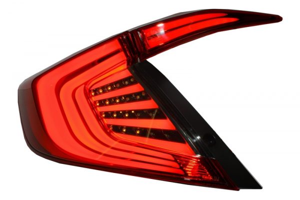 Farolins traseiros Honda Civic MK10 (FC/FK) (2016-Up) Limousine Full LED Light Bar Red/Smoke - Image 9
